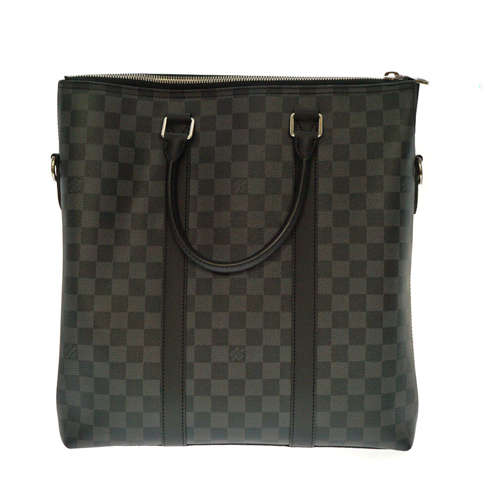 Louis Vuitton Black Bag Tote Black Damier Tadao NM Shoulder Business Graphite